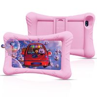 Pritom P7 7-Zoll-Kinder-Lern-Tablet, 1 GB RAM, 32 GB ROM, Quad-Core-Prozessor, HD-IPS-Display, WiFi-Android 9.0-Tablet, kindersicher mit Kinder-Tablet-Silikonhülle, Pink