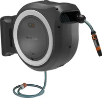 Gardena Akku-Wand-Schlauchbox PowerRoll XL 18V P4A Ready-To-Use Set, weiß, 35 Meter, 18642-20