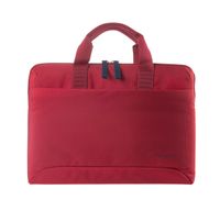 Tucano Smilza - Schlanke Notebook Tasche aus Nylon mit Schultergurt für Laptops von 15 bis 16 Zoll, Rot, Farbe:Rot