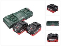 Metabo 18 V Basis Set 2x Akku 10,0 Ah LIHD + ASC 145 DUO Doppelladegerät CAS System