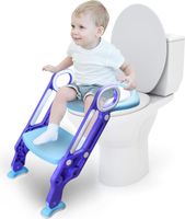 Toilettentrainer Kindertoilette Toilettensitz Rutschfest mit Treppe für1-7Kinder 