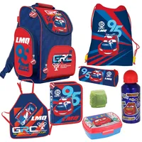 Jungen Schulranzen 1. Klasse Tornister Disney Cars Lightning Mc Queen 8-teiliges Set