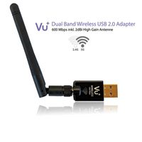 VU+® Dvojpásmový bezdrôtový adaptér USB 2.0 600 Mb/s inkl. Antenne