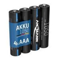 ANSMANN Akku Micro AAA, 1050 mAh NI-MH 1,2V, 4 Stück, hohe Kapazität