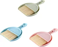 3 Stück 2in1 Kehrset Handkehrset Mini Kehrschaufel und Bürsten, Mini Handfeger und KehrblechKomfortgriff Tischbürste Set für Zuhause, Büro, Schule, Masthome