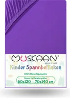 Jersey Kinder Spannbettlaken 60x120 cm - 70x140 cm Violett  100% Baumwolle