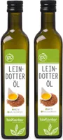 Leindotteröl 2x 500 ml (1000 ml) I nativ und kaltgepresst I 100% natürlich I Rohkostqualität von bioKontor