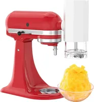Rasierte Eisbefestigung für den KitchenAid -Standmixer,mit 8 Eisformen, Edelstahl Klinge Eishasierer Ansatz für Küchenhilfemixer