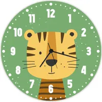 Wanduhr für Kinder im Tiger Design