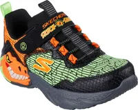 Skechers Skech O Saurus D o Lights K der Synthetik Masche Licht Bis Schlupf Auf Turnschuhe Schwarz Orange – 2 Großbritannien - 35 EU - 3 USA / Schwarz Orange