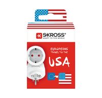 Skross Europe to US USB Reisestecker Weiß Adapter 2 USB-Anschlüsse 100-250 V