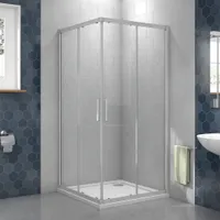 Dusch-Schiebetür 90x90x185cm Duschkabine Ohne Duschtasse