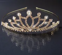 DIADEM Tiara Strass Gold Braut Schmuck Kopfschmuck Prinzessin H2039