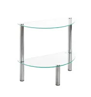 HAKU Möbel Beistelltisch Glas silber 55,0 x 55,0 x 55,0 cm - Bürobedarf  Thüringen