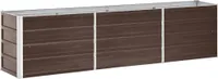 Cloris Designermöbel Garten-Hochbeet Verzinkter Stahl 240×40×45 cm Braun 2024 Neu