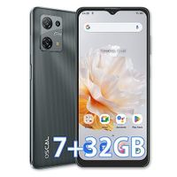 OSCAL C30 Smartphone Ohne Vertrag, 6,5 Zoll Andriod Handy, 7GB RAM+32GB ROM (erweiterbar), 5080mAh Akku, 12MP Kamera, 4G Dual SIM, 5G WiFi, Schwarz