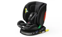 Diamond DELUXE i-Size Kindersitz mit 360 Grad drehbarem Isofix-System-BUF BOOF 0, 36 kg Top Tether 40-150 cm BlackJeans