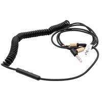 vhbw Audio AUX Kabel kompatibel mit Marshall Woburn 2, Woburn Kopfhörer - Audiokabel 3,5 mm Klinkenstecker, 150 - 230 cm Gold Schwarz