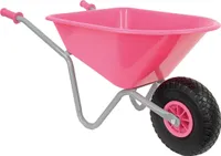 Matrix Kinderschubkarre Rosa/Pink | Kinder Schubkarre Garten Spielzeug | Leicht & Stabil | 40kg Belastbar | 20L Mulde, Vollgummirad