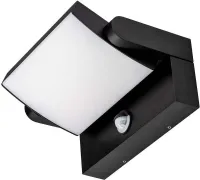 LED Solution Černé fasádní LED svítidlo náklopné s pohybovým čidlem 17W IP65 Barva světla: Denní bílá 2941
