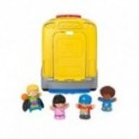 Fisher-Price- Autobús Escolar Amarillo Grande de Little People (Mattel GTL68), (Versión en español)  MATTEL
