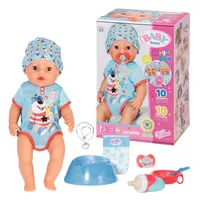 BABY born Magic Boy 43 cm, Babypuppe mit Schnuller + 10 lebensechten Funktionen