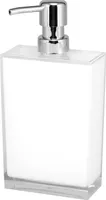bremermann Seifenspender XL mit ca. 500 ml Füllmenge, Kunststoff eckig, transparent/weiß