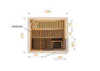 FinnTherm Innensauna Saunakabine Oda 2 Sitzbänke Wandstärke 40 mm