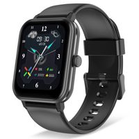 Inteligentné hodinky pre ženy mužov, Blackview R3max 1,69" veľký farebný dotykový displej HD Fitness hodinky, meranie teploty/monitorovanie SpO2/pulzné hodinky/Fitness Tracker, náramkové hodinky pre Android IOS（Black）