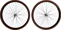 Paar Räder mit Reifen und Schläuchen - 28" (Braun)
