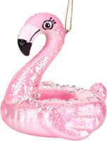 Clayre & Eef Flamingo mit Schwimmreifen Christbaumschmuck