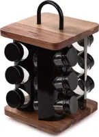 Gewürzregal Gewürzständer Gewürzhalter Küchenregal 12 Einmachgläser 28x16x16 HOMLA