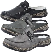 Rieker Damen Schuhe Pantoletten Clogs 46393, Größe:40 EU, Farbe:Schwarz