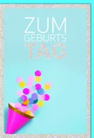 Geburtstag - Glückwunschkarte im Format 11,5 x 17 cm mit Umschlag