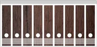 Wallario Ordnerrücken Sticker, selbstklebend für breite Ordner, 9 Stück, Motiv Holz-Optik Textur dunkelbraunes Holz