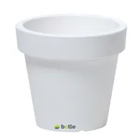 Blumentopf Übertopf Blumenkübel 40 cm x 36,1 cm weiß Pflanzkübel Pflanztopf Kunststoff