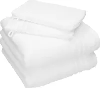Betz 4-tlg. Handtuch-Set 100%Baumwolle  2 Handtücher 50x100 cm 2 Waschhandschuhe 16x21 cm  Farbe: weiß