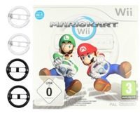Nintendo Wii Mario Kart Spiel + 4 X Dinotech Lenkräder: 2X  Weiß + 2 X Schwarz  Fba