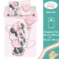Minnie Mouse Disney Kleinkind Bettwäsche Set 100x135 40x60cm 100% Rosa Garnitur