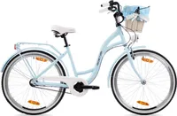 Goetze Style 26 Zoll ALU Citybike, 3-Gang Shimano, Tiefeinstieg mit Rücktrittbremse, Damenfahrrad mit Korb