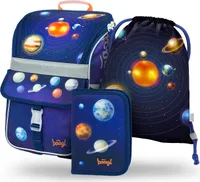 BAAGL SET 3 Zippy Planets: Aktentasche, Federmäppchen, Tasche