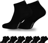 OCERA 6x Bambus Kurzschaft-Socken (Uni) für Damen und Herren in verschiedenen Farben - Schwarz 43/46