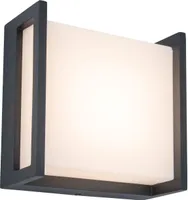 moderné vonkajšie nástenné svietidlo Qubo LED 8,5W 14x14cm 3000K teplá biela IP54