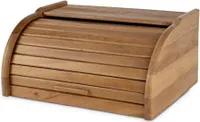 Brotkasten mit Rolldeckel | Brot-Aufbewahrungsbox | Brotbox | Brotkasten braun | klein 32 x 26 x 16