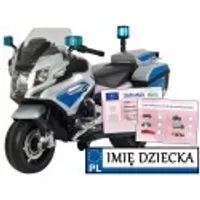 MOTOR na akumulator BMW POLICJA dla dzieci + kogut Pojazd elektryczny