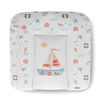 Kikido weiche Wickelauflage 75x70 cm - Baby Wickelunterlage - Wickeltischauflage Junge und Mädchen - Wasserdicht, abwaschbar und pflegeleicht - Boot