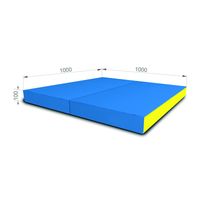 Turnmatte 2-teilig 100x100x10 | Weichbodenmatte | Gymnastikmatte | Fitnessmatte