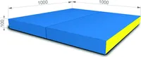 Tělocvičná podložka 2-dílná 100x100x10 | měkká podlahová podložka | gymnastická podložka | fitness podložka