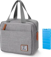 Brisby 4-lagige isolierte Kühltasche - Lunchtasche 4 Liter - Hellgrau