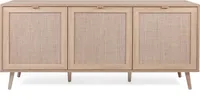 finori Sideboard Bali 150 cm Nachbildung Sonoma Eiche & Rafia Geflecht Kommode